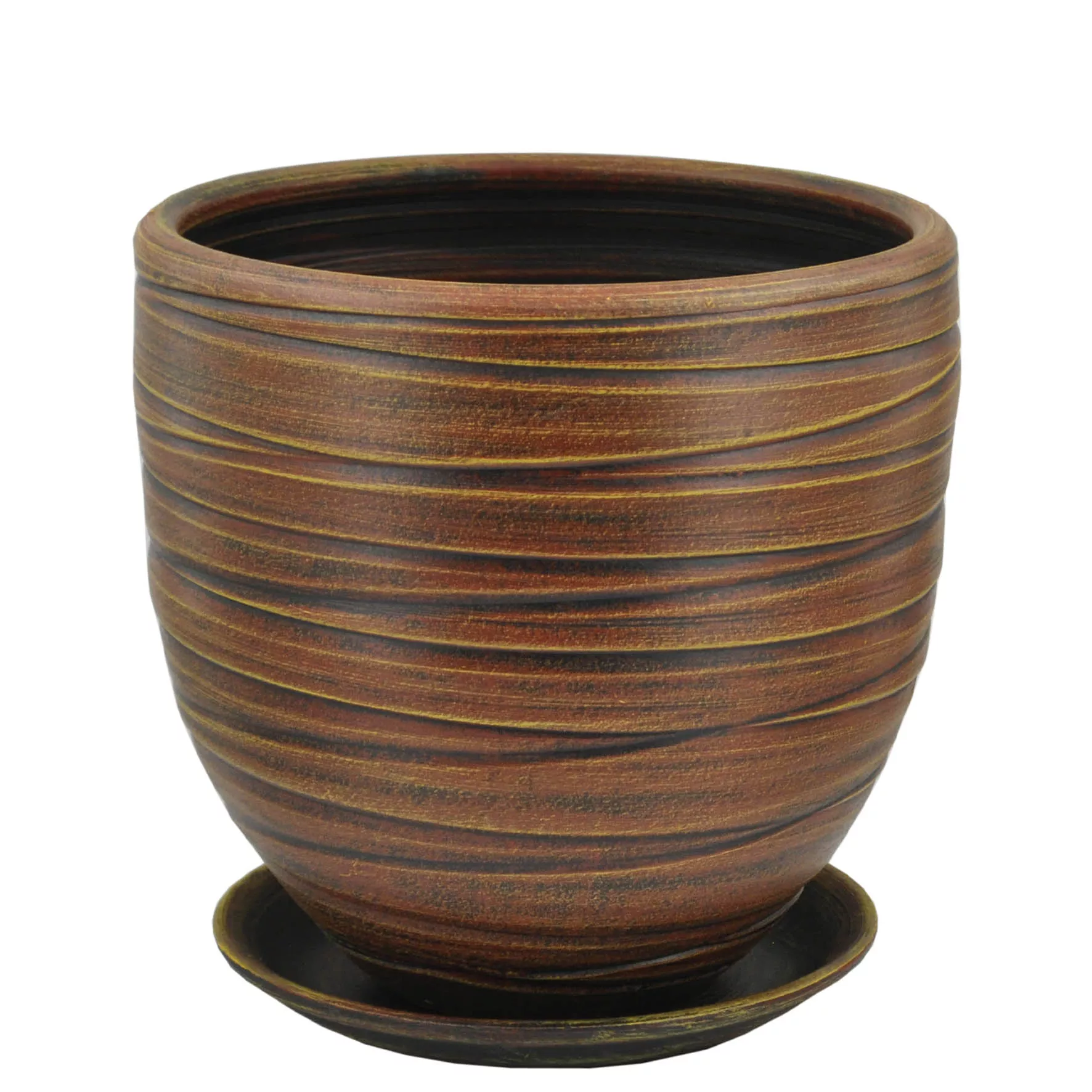 Горшок бутон Модерн 28см 12л керамика, шоколад арт.666935 по цене 