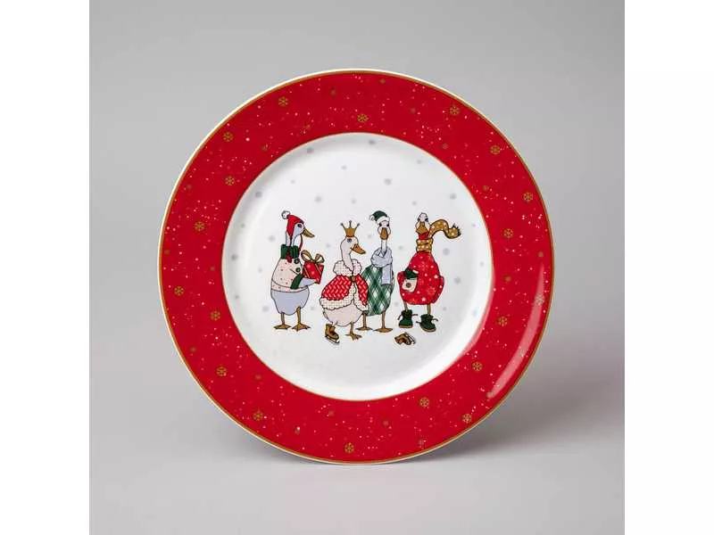 Тарелка обеденная Лефард Семейное Рождество 25см, фарфор арт.425-204 по цене 
