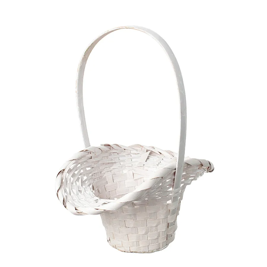 Корзина плетеная Шляпа 9x14/10x30см белый, бамбук по цене 