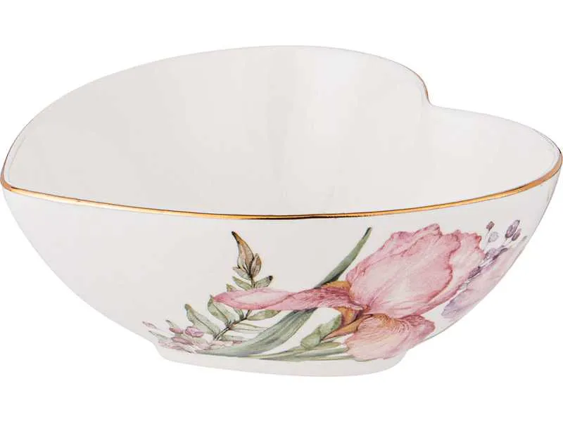 Салатник Лефард Ирисы в форме сердца 200мл, фарфор арт.590-358 по цене 