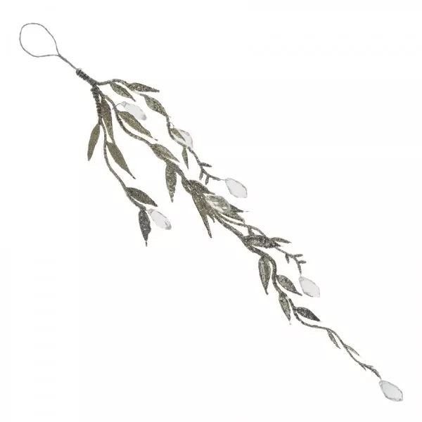 Изделие декоративное Ветка подвесная с каплями 7х2х48см полимерные материалы, металл арт.718943 по цене 