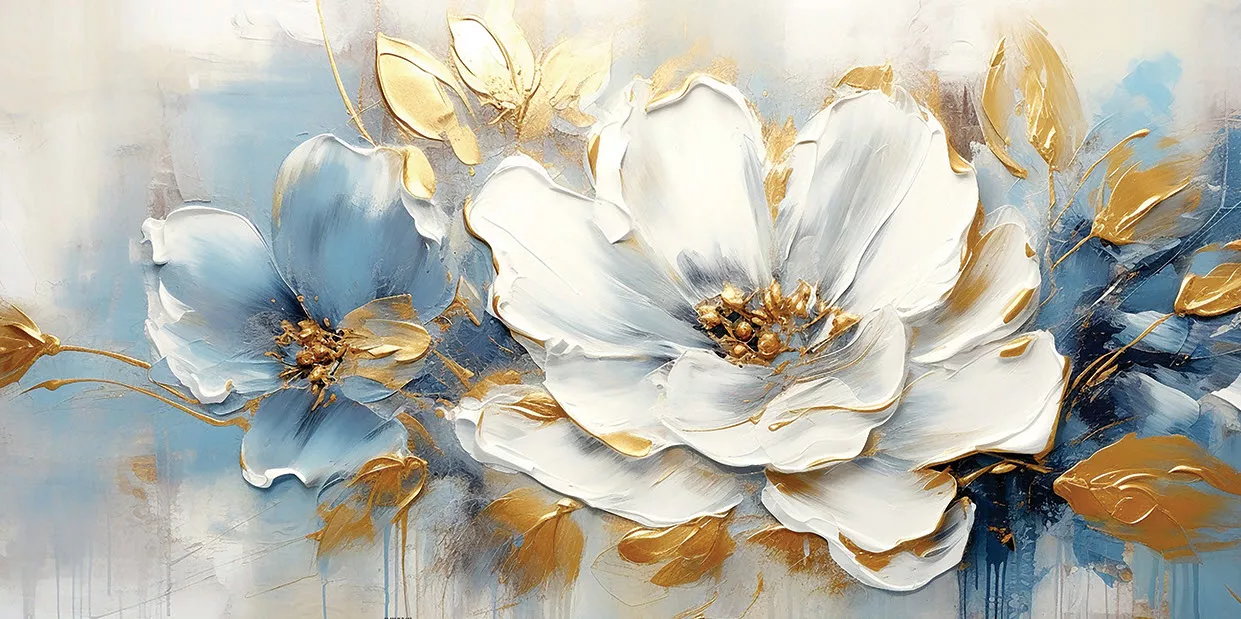 Картина - репродукция Белый цветок 50х100см арт.8Л4025 по цене 