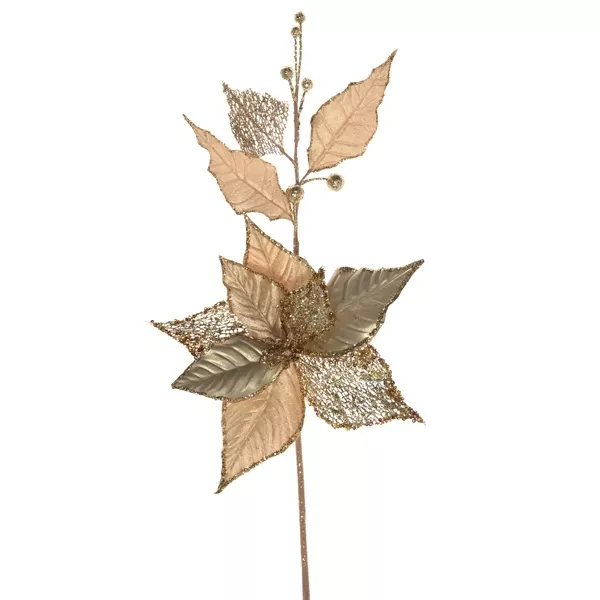 Ветка Пуансетия искусственная, D21 H50 см по цене 