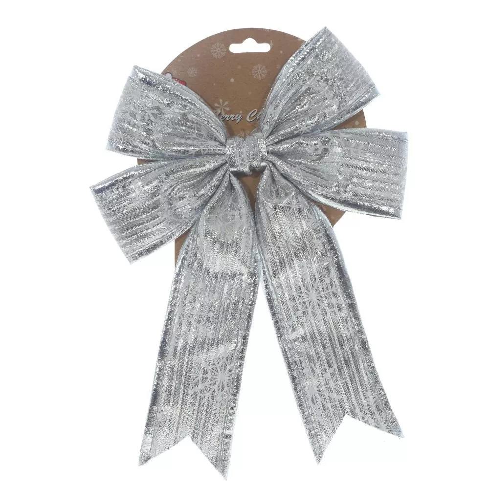 Изделие декоративное Бант серебро 20х20х25см по цене 