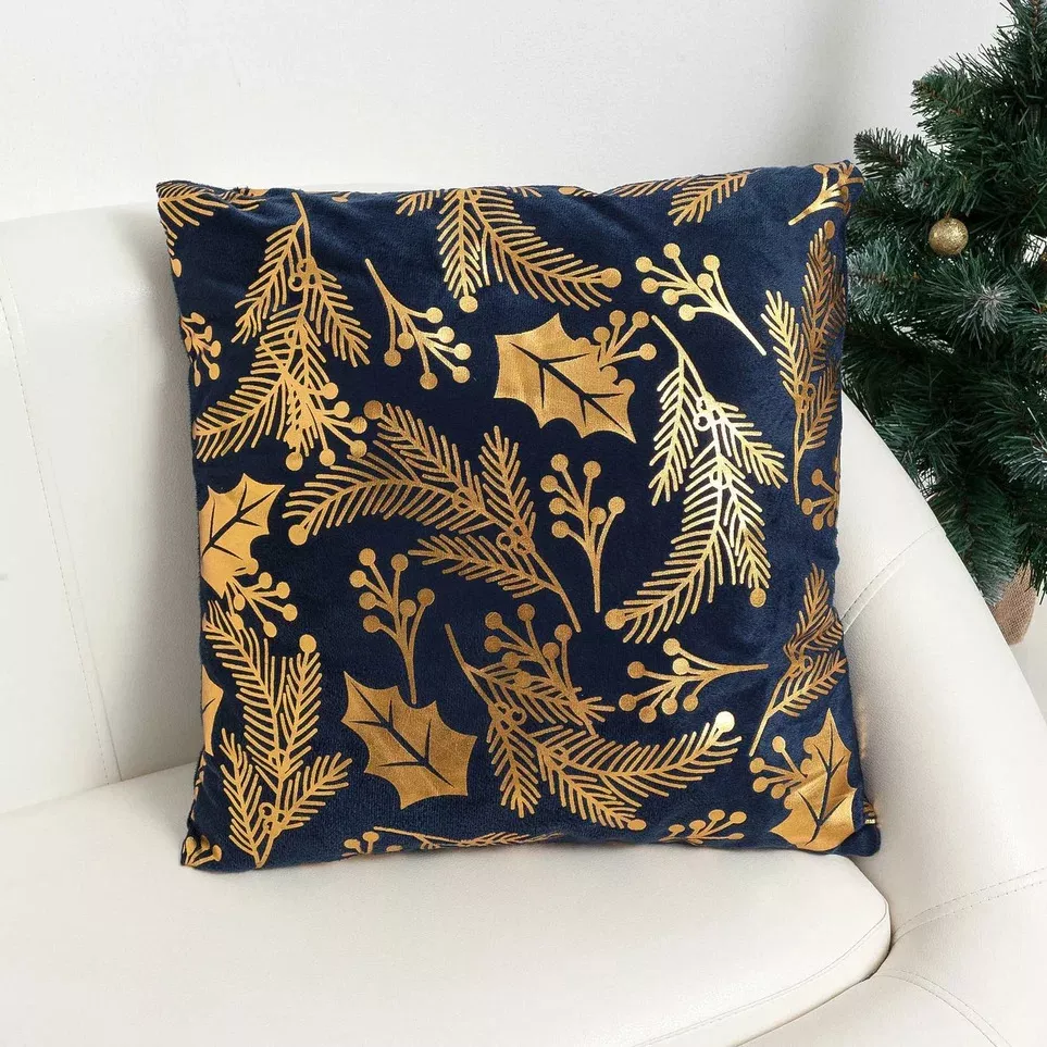 Чехол на подушку Этель Рождество 42х42см, полиэстер, велюр арт.4370143 по цене 