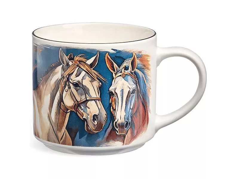 Кружка Лефард Лошадь золото 500мл, фарфор арт.260-1058 по цене 