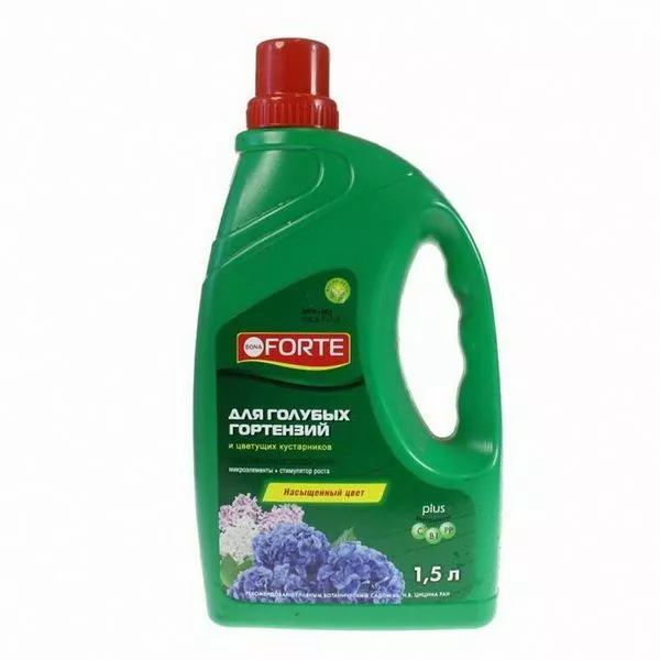 Удобрение Бона Форте ЖКУ для голубых гортензий, 1,5л по цене 