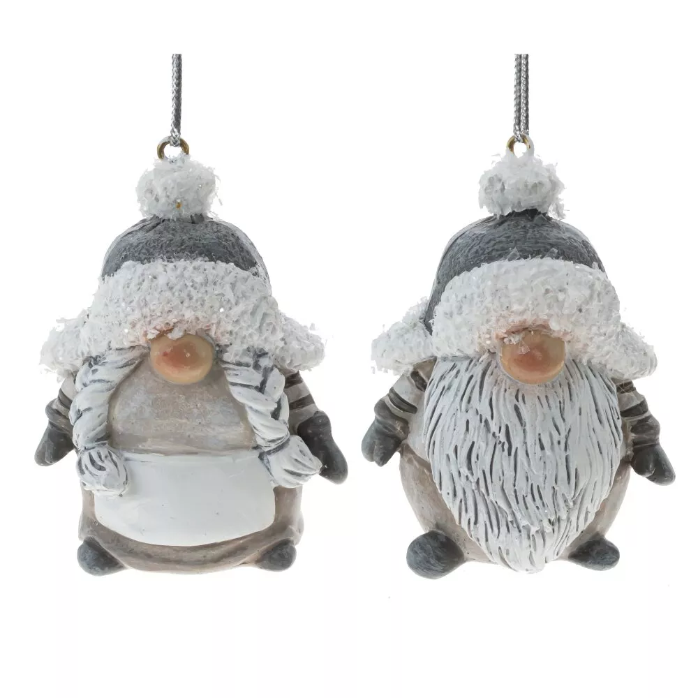 Изделие декоративное подвесное Гном серый 5х4х6см арт.791896 по цене 