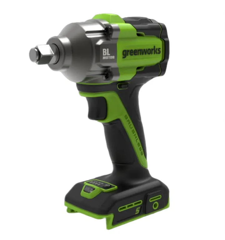 Гайковерт ударный акк. , 24V, б/щет, 1/2'', 500Нм, 1х5Ач,ЗУ,Greenworks IW5500 (3805007CUG) по цене 