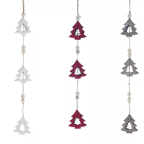 Украшение новогоднее подвесное Елка 6х2х34см 3в. арт.401791 по цене 