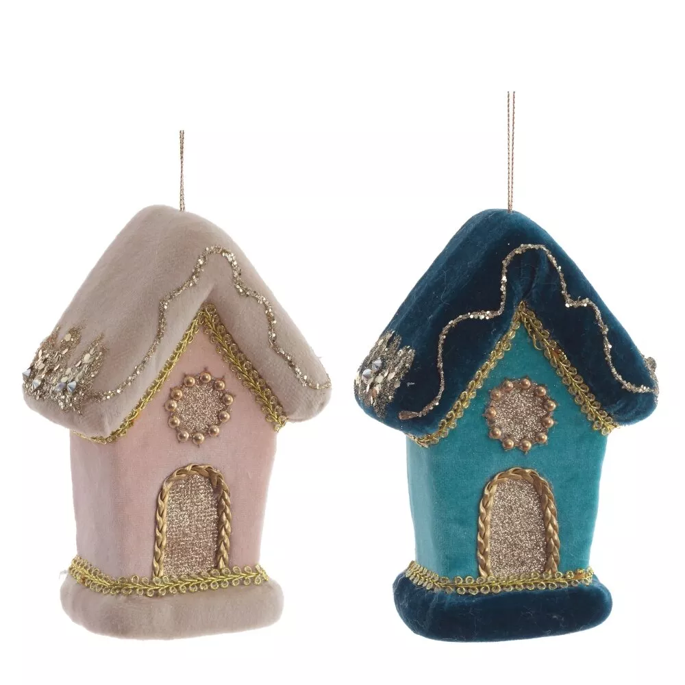 Украшение новогоднее  Домик 10,5х6х15см 2в. арт.811370 по цене 