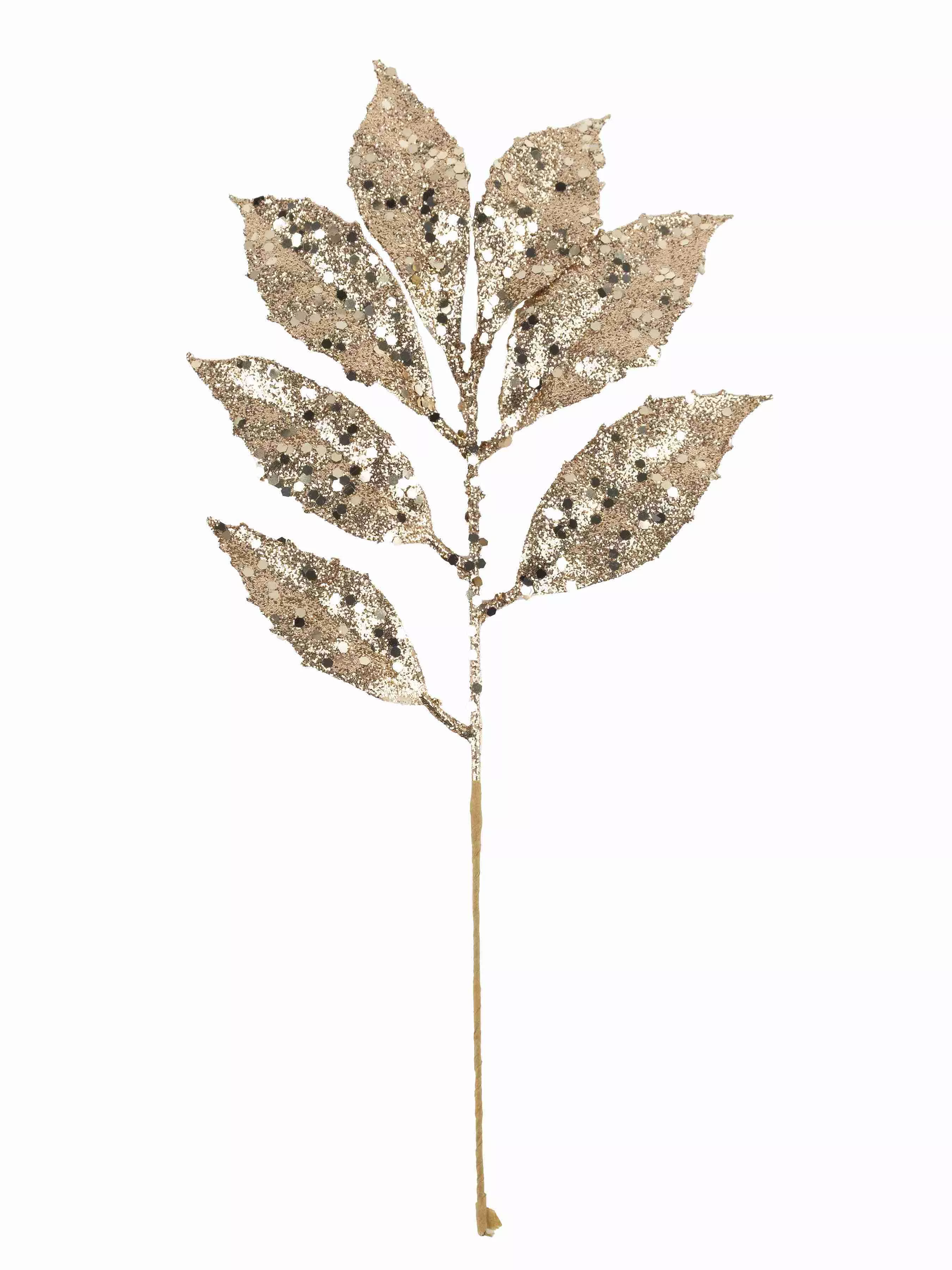 Украшение интерьерное Ветка Золотистая с листиками 31х14х1см арт.89515 по цене 