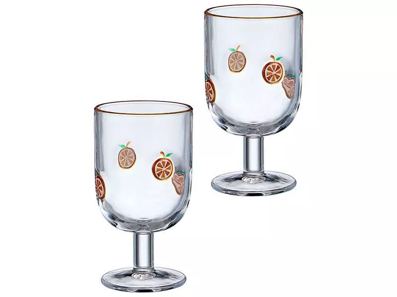 Набор бокалов для вина Фруктовый апельсин 2шт 350мл, стекло арт.685-136 по цене 