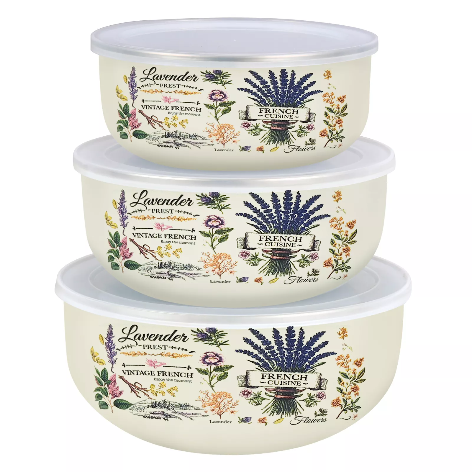 Набор мисок эмал Эдем ТМ Аппетит 3пр пласт/кр арт.BW01-ED по цене 