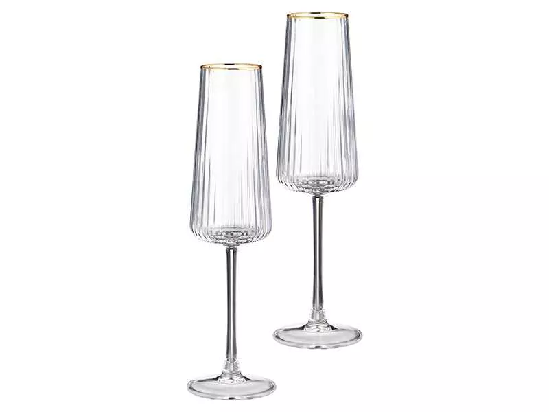 Набор бокалов для шампанского Перфо 2шт 250мл, стекло арт.685-116 по цене 
