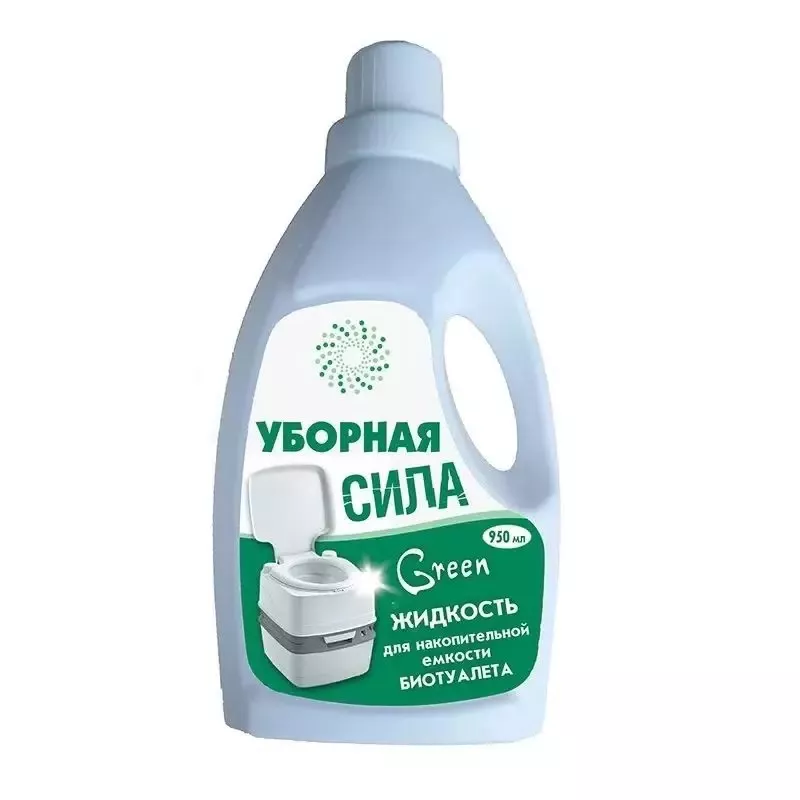 Жидкость "Уборная сила" Грин для нижнего бачка био туалетов 950мл по цене 