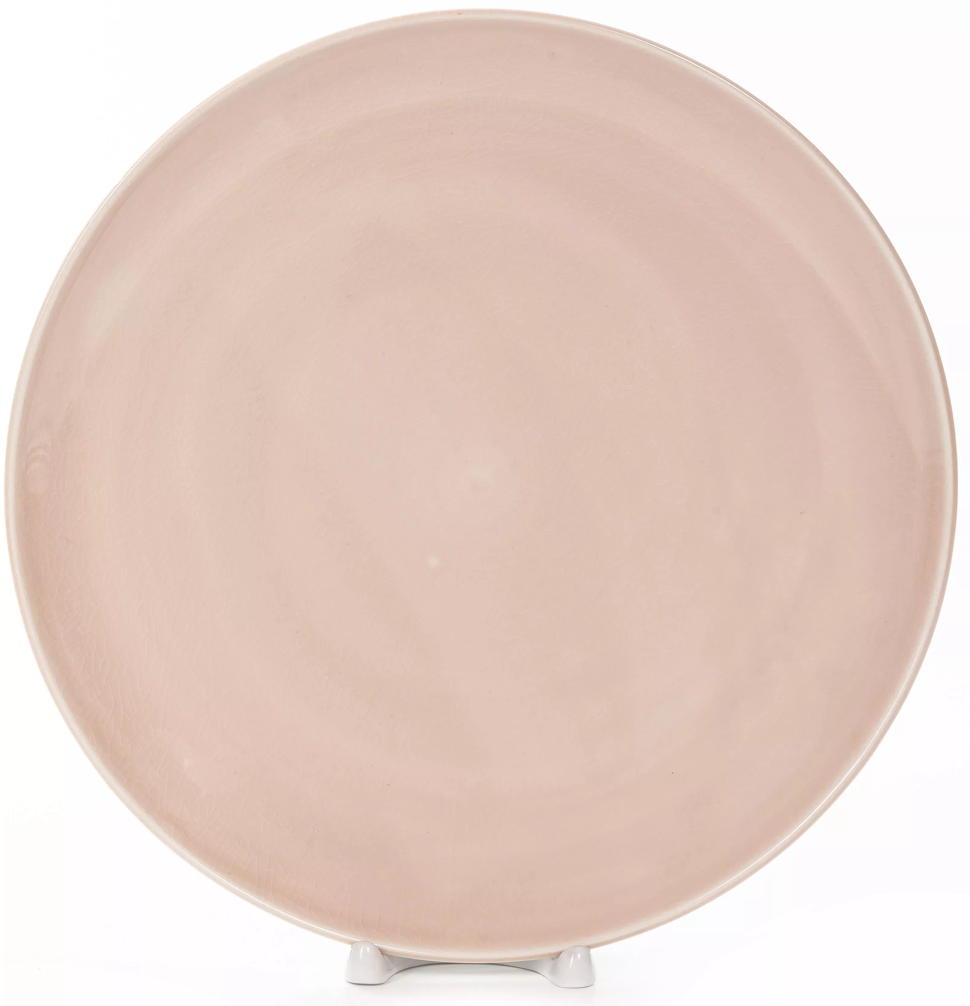 Тарелка мелкая Мейбел 26см, фарфор, пыльная роза кракелюр арт.236-28017 по цене 