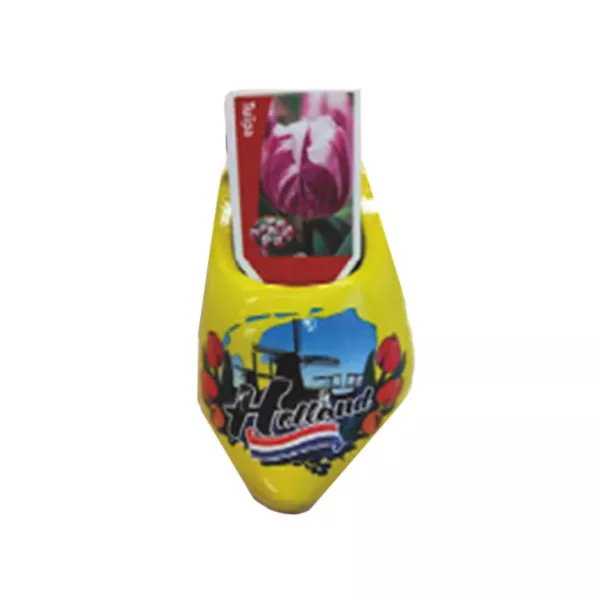 Луковица Тюльпан 10/11 белый в деревянном башмачке, 3 шт 