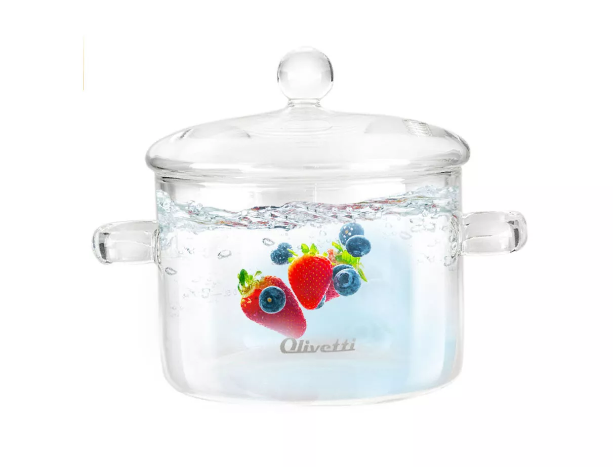 Кастрюля с крышкой Оливетти 1,5л, стекло арт.Olivetti CSG01 по цене 