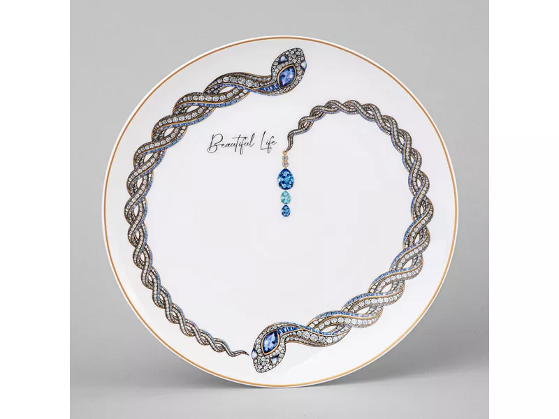 Тарелка закусочная Лефард Прекрасная жизнь Змея 20,5см, фарфор арт.590-572 по цене 