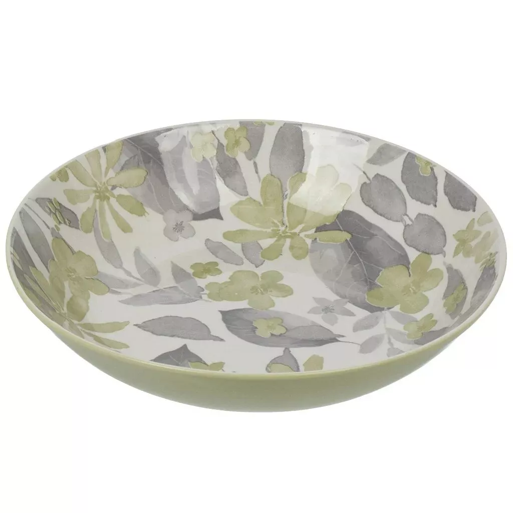 Тарелка суповая Блуминг зеленая 20см, фарфор арт.DMD237 по цене 