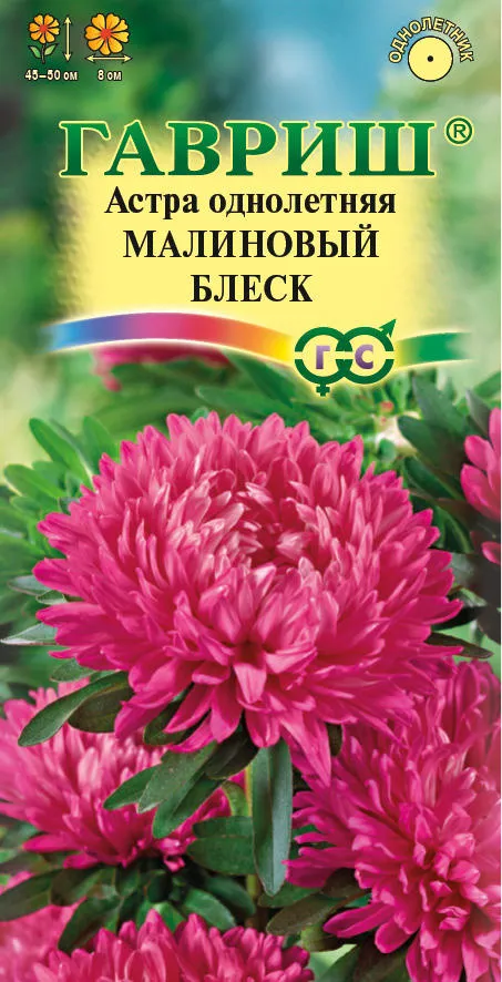 Семена астра Малиновый блеск, однолетняя розовидная 0,3г Гавриш 