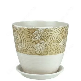 Горшок бутон Роспись палеолит серый РС107/2, 15см, Россия по цене 