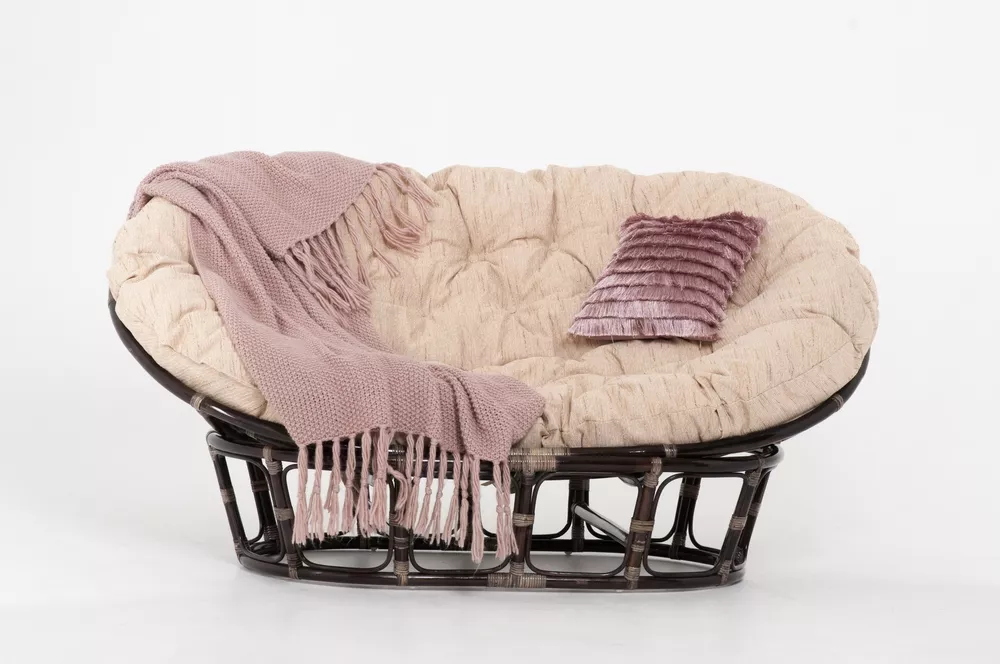 Кресло Мамасан двухместное темный коньяк 23/02 по цене 