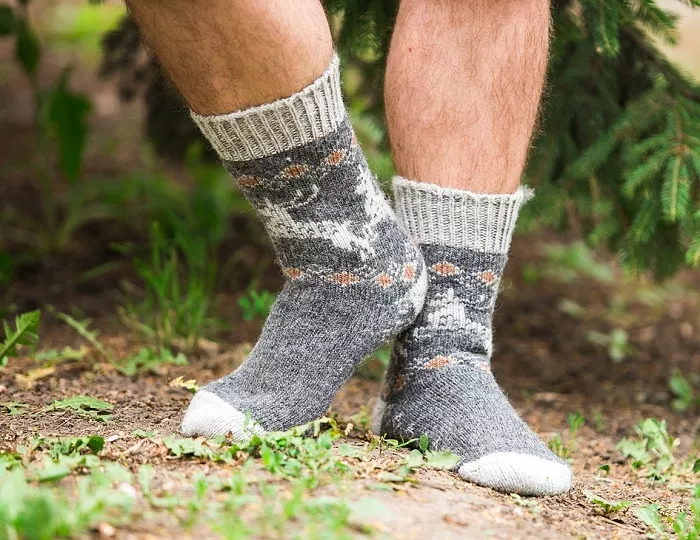 Носки мужские шерстяные Олень, серые, арт.N6R67-1 р.41-43 по цене 