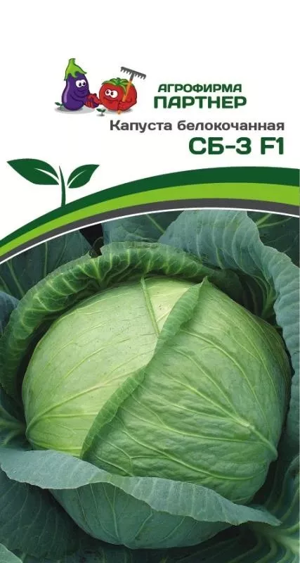 Семена Капуста белокочанная среднеспелая СБ-3 F1 0,2 гр. Партнер 