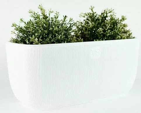 Ящик балконный с дренажной системой Фабио ВипСет 9,5л белый арт.АМBF-9,5-01 по цене 