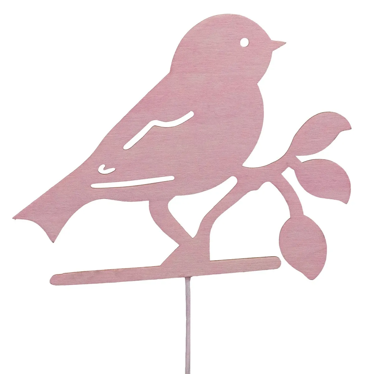 Вставка Птичка 10х32см розовый, дерево по цене 
