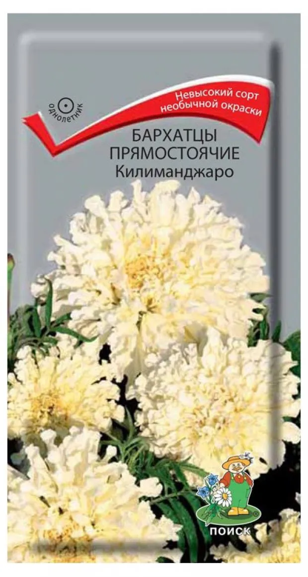 Семена Бархатцы (Тагетес) прямостоячие Килиманджаро 0,1г Поиск 