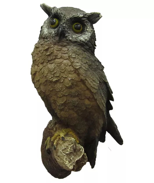 Фигура Навесная сова на ветке 25см, полистоун арт.ФП222 по цене 