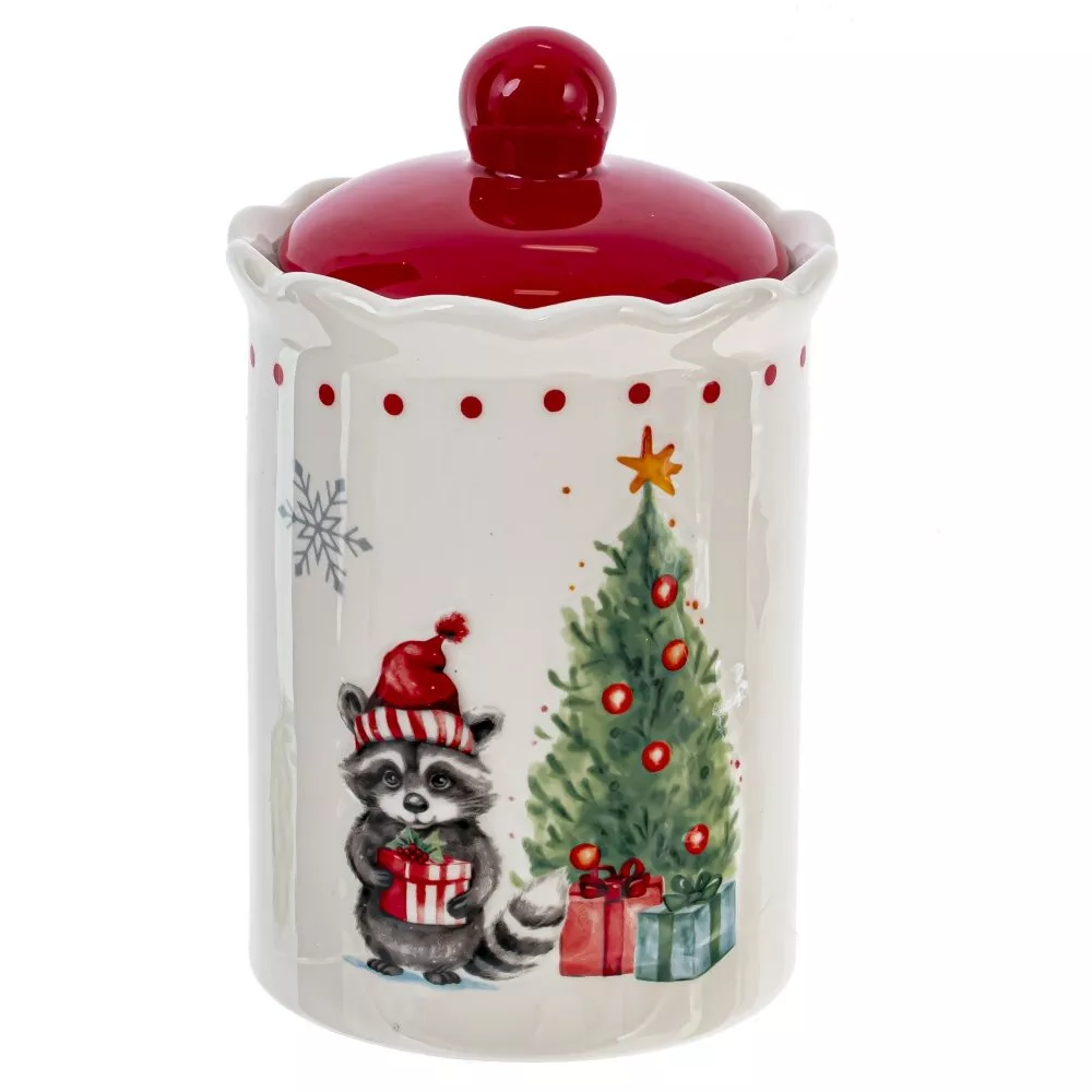 Емкость для сыпучих продуктов Новогодний подарок 850мл, керамика арт.805108 по цене 