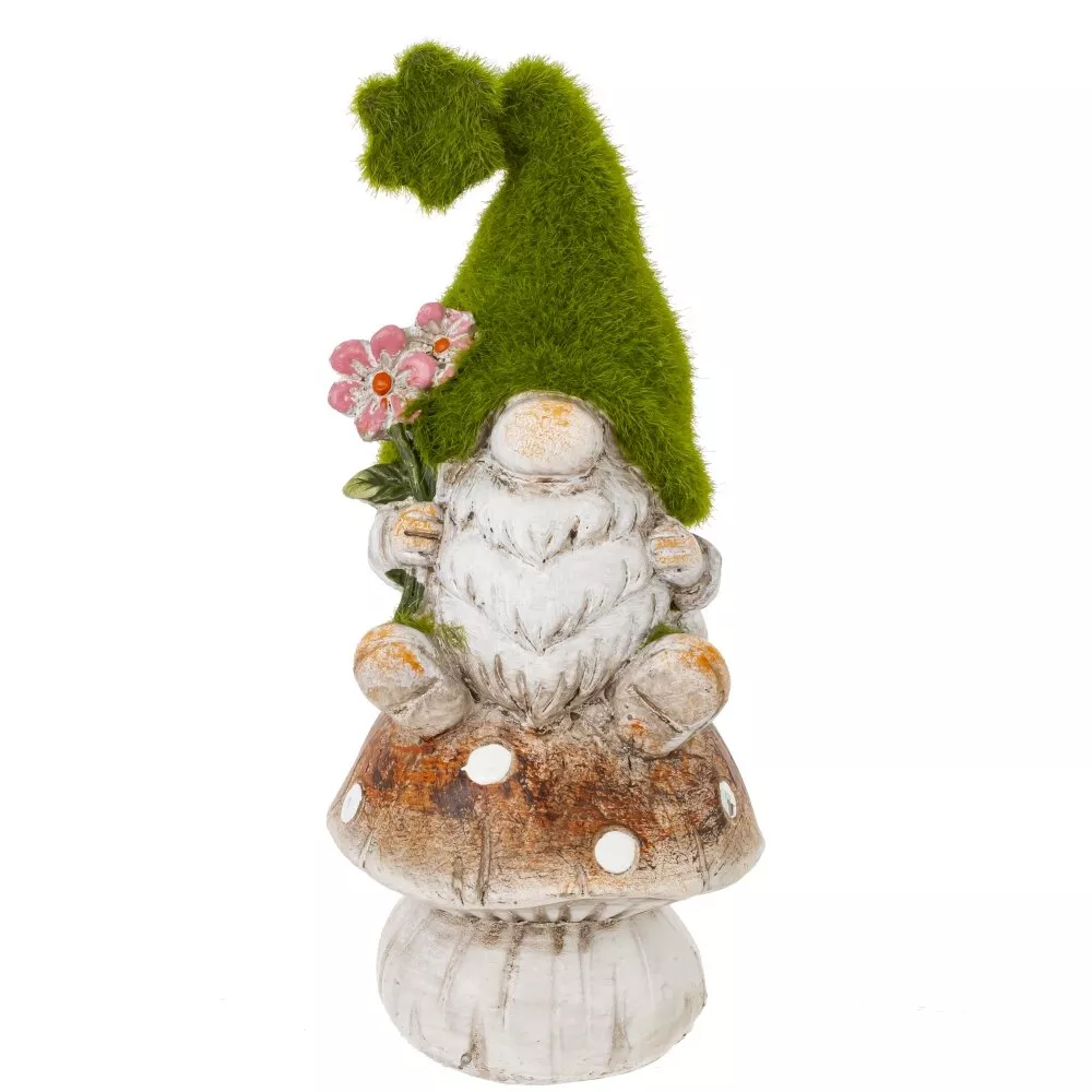 Фигурка декоративная Гном на грибе 8,5х8,5х20см арт.815932 по цене 
