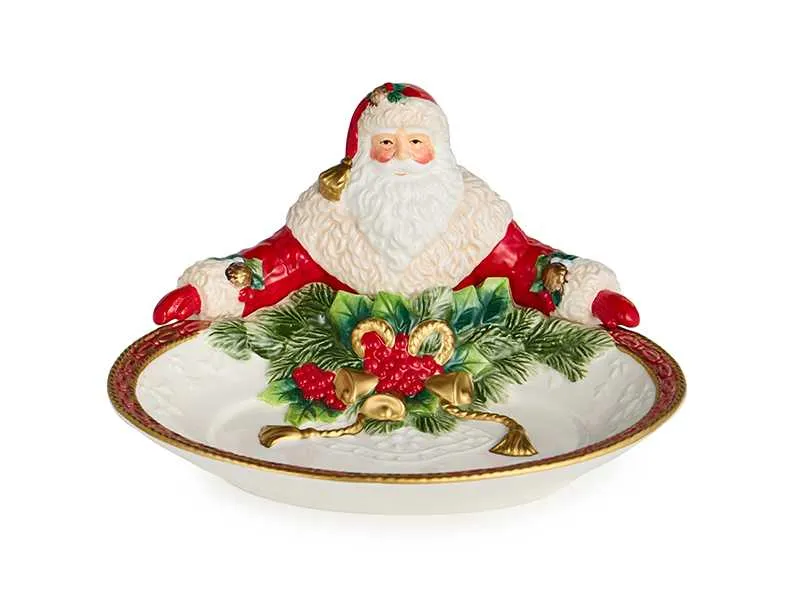 Блюдо глубокое Лефард Дед Мороз 22x21x12см, керамика арт.59-724 по цене 