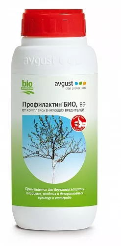 Инсектицид Август Профилактин БИО для обработки плодовых, ягодных, декор. культур и винограда 500мл по цене 