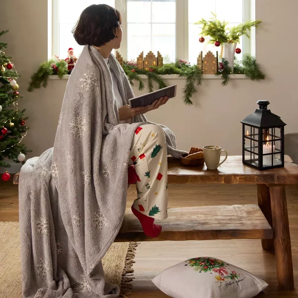 Плед светящийся в темноте Этель Снежинки 180х200см арт.7110867 по цене 