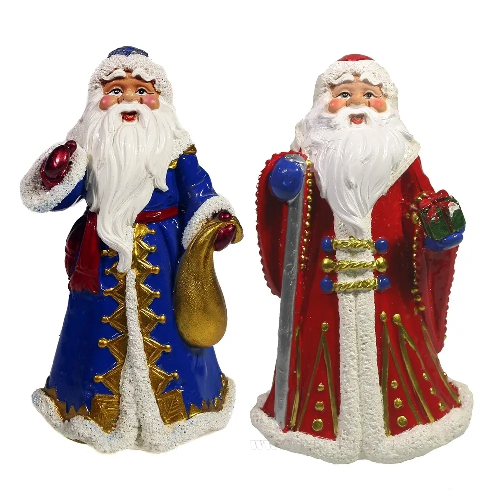 Фигура декоративная Дед Мороз, полистоун 7.5х6х12см, 2в. по цене 