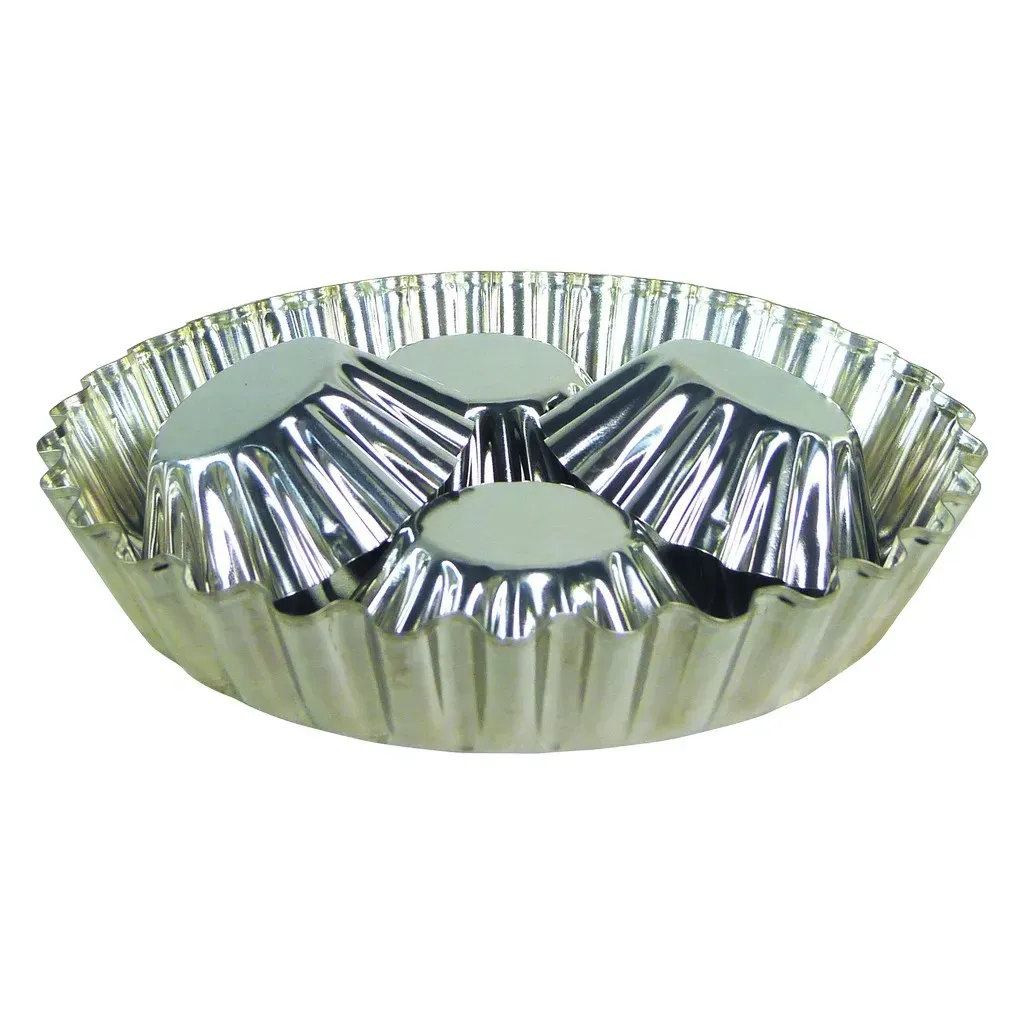 Набор форм для выпечки 5шт: 20,2х16х3,8см 1шт, 8,3х4,5х3 4шт, металл арт.NF011 по цене 