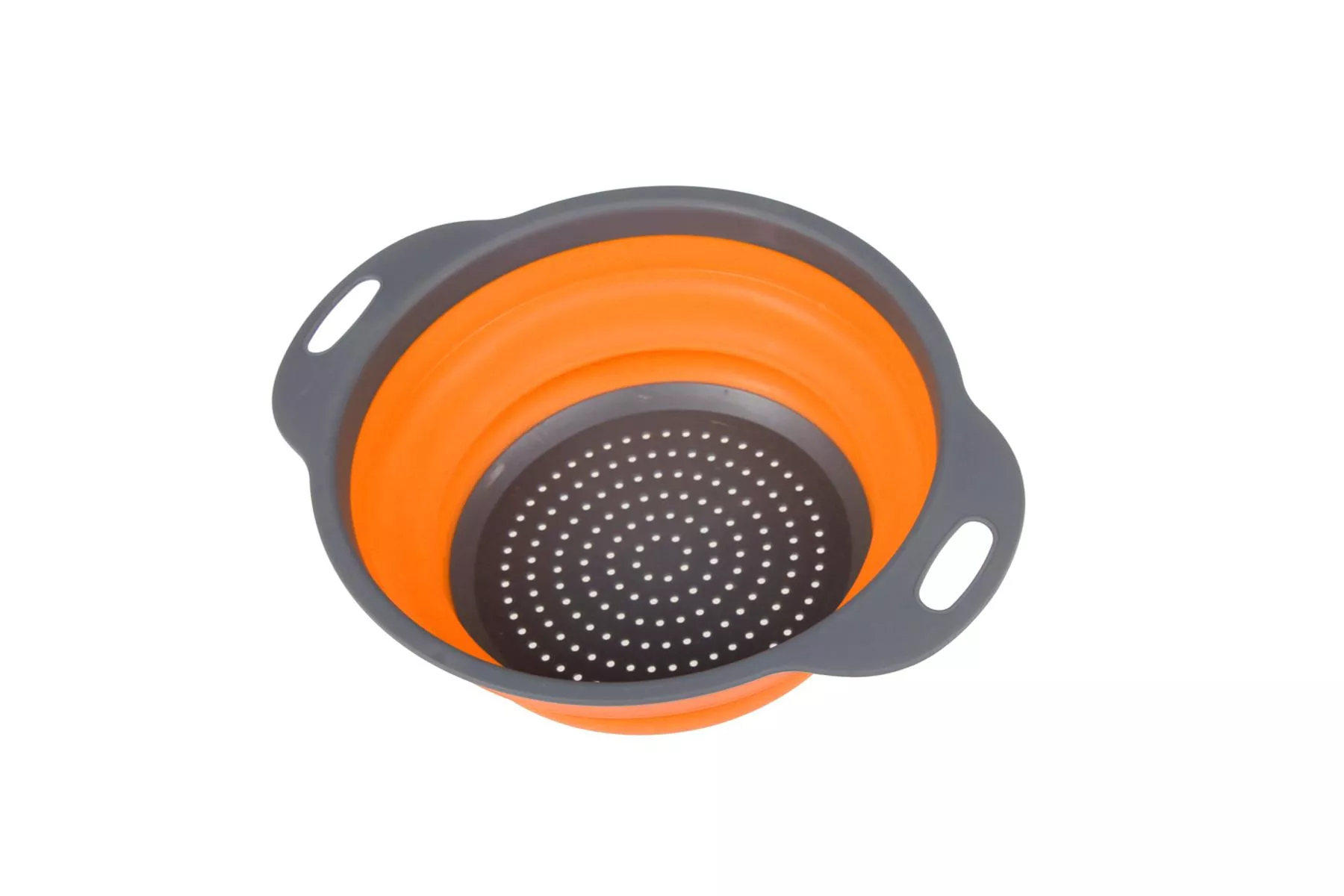Дуршлаг Брадекс складной круглый силикон оранжевый 2,4л 30х24,5х9,5см по цене 