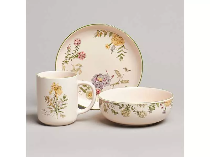 Набор посуды Лефард Весенние цветы 3пр, фарфор арт.260-1034 по цене 