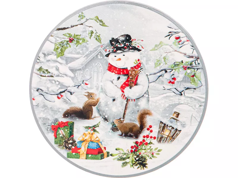 Подставка под горячее Агнесс с Новым Годом 11см керамика арт.358-2129 по цене 