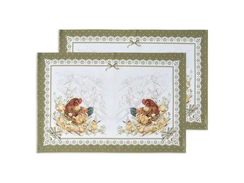 Набор полотенец 2шт Золотая курочка классика 40х60см, хлопок, твил арт.850-767-6 по цене 