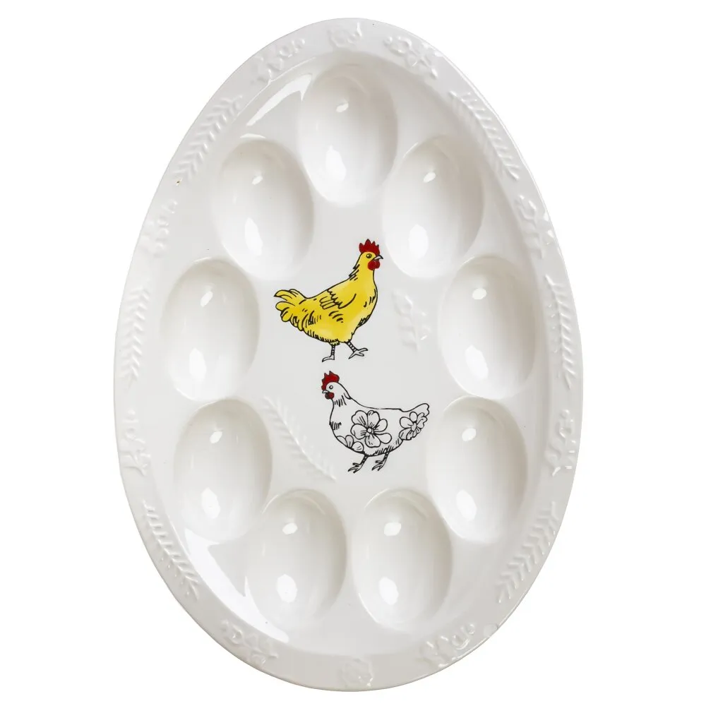 Тарелка для 9-ти яиц 20х28,5х3см, керамика арт.818239 по цене 