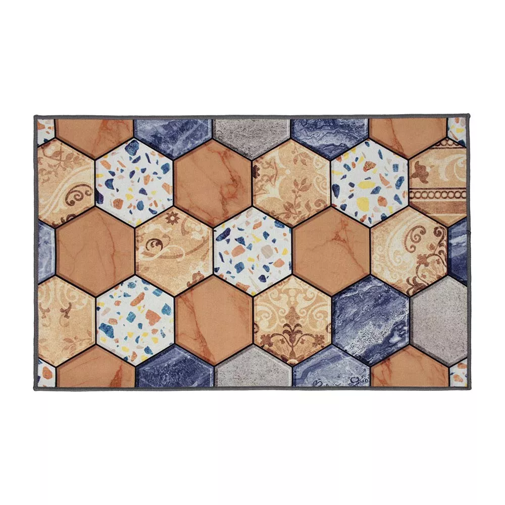 Коврик влаговпитывающий Вортекс Велюр Мраморная плитка 50х80см арт.24408 по цене 