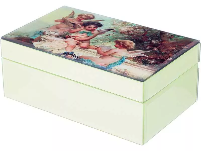 Шкатулка Лефард Арт коллекция 21х13х8,5см мдф, стекло арт.453-207 по цене 
