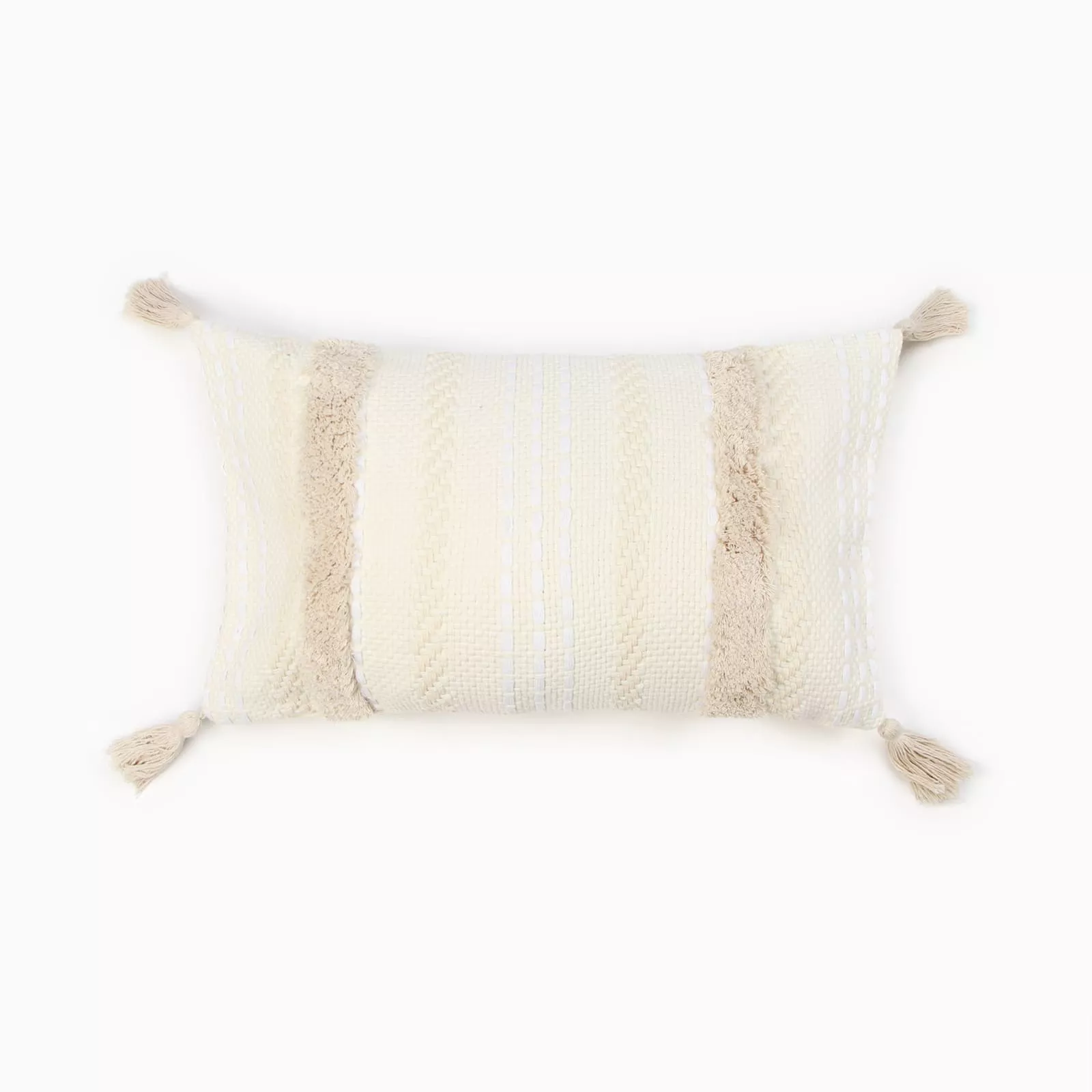 Чехол на подушку Этель бохо Линия 30х50см, бежевый, 100% хлопок арт.10087848 по цене 