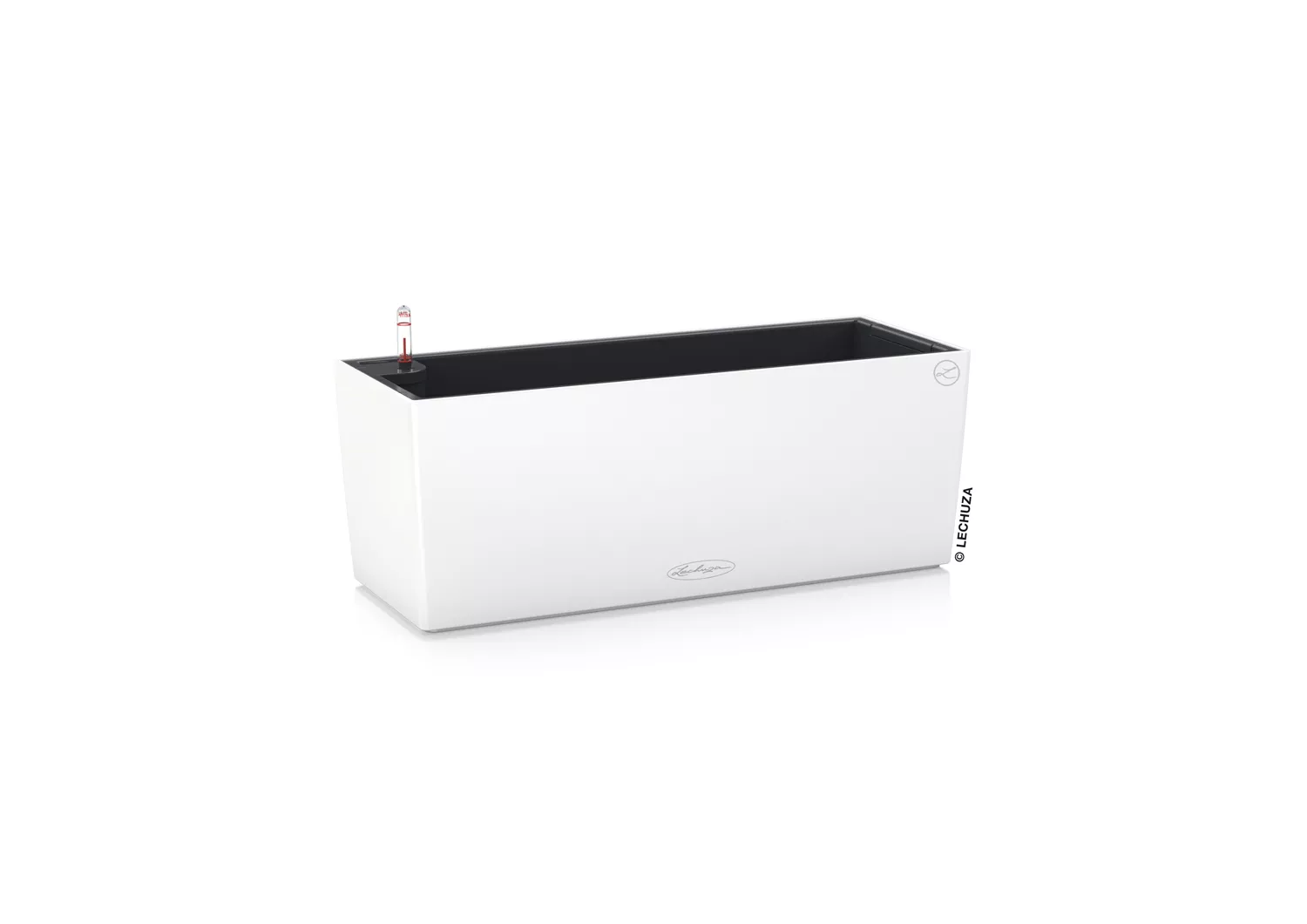 Кашпо с автополивом Лечуза Балконера Колор 50см белый, пластик арт.15670 по цене 